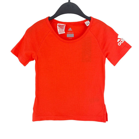 Adidas Red Cotton Crew Neck T Shirt Size 5 - 6 Years