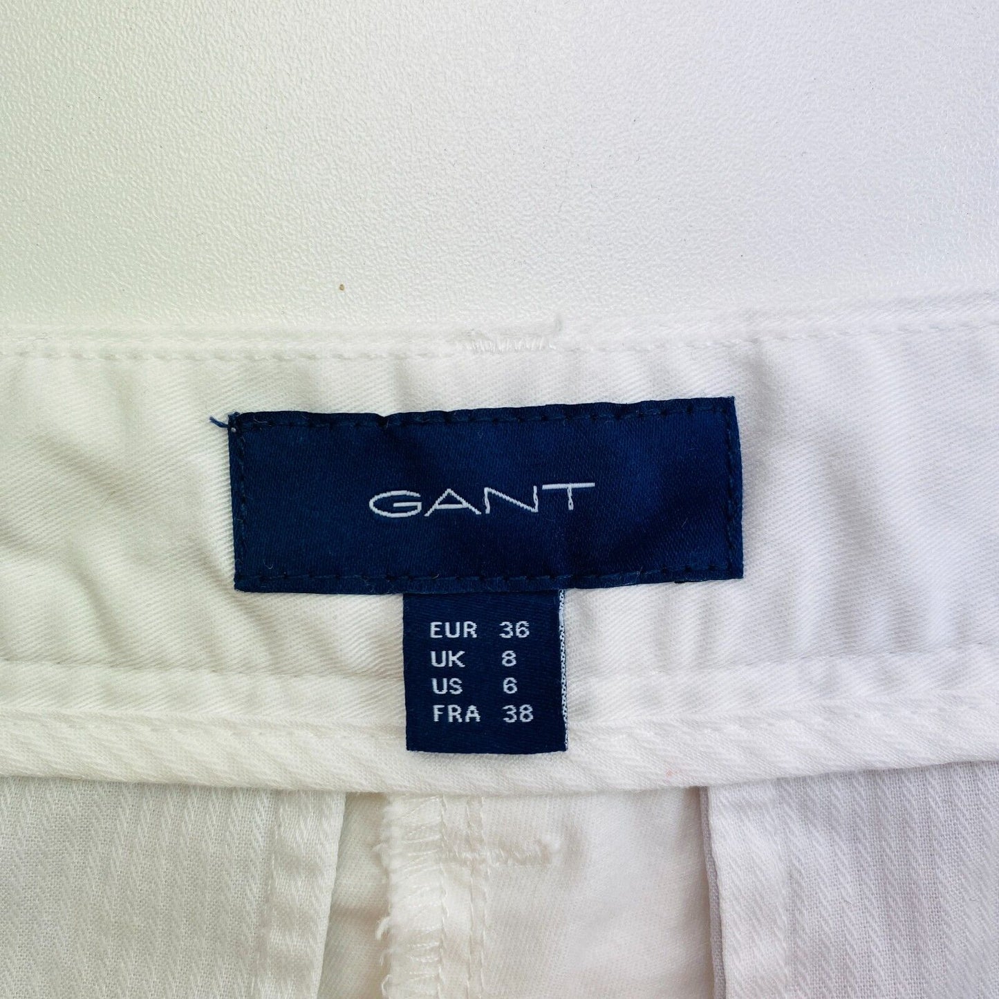 GANT Women White Chino Shorts Size EU 36 UK 8 US 6