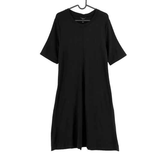 GANT Black Crew Neck A Line Jersey Dress Size M