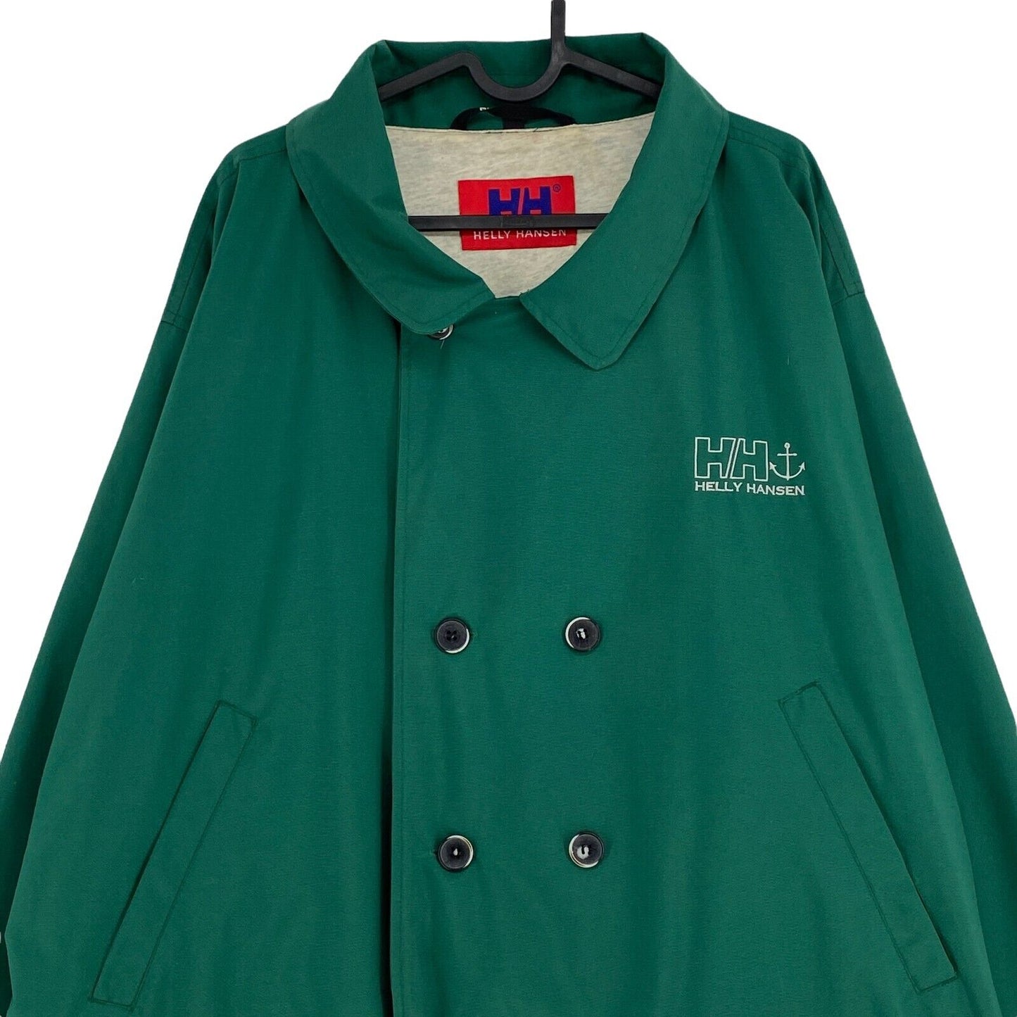 HELLY HANSEN Vintage Dark Green Trench Coat Size XL