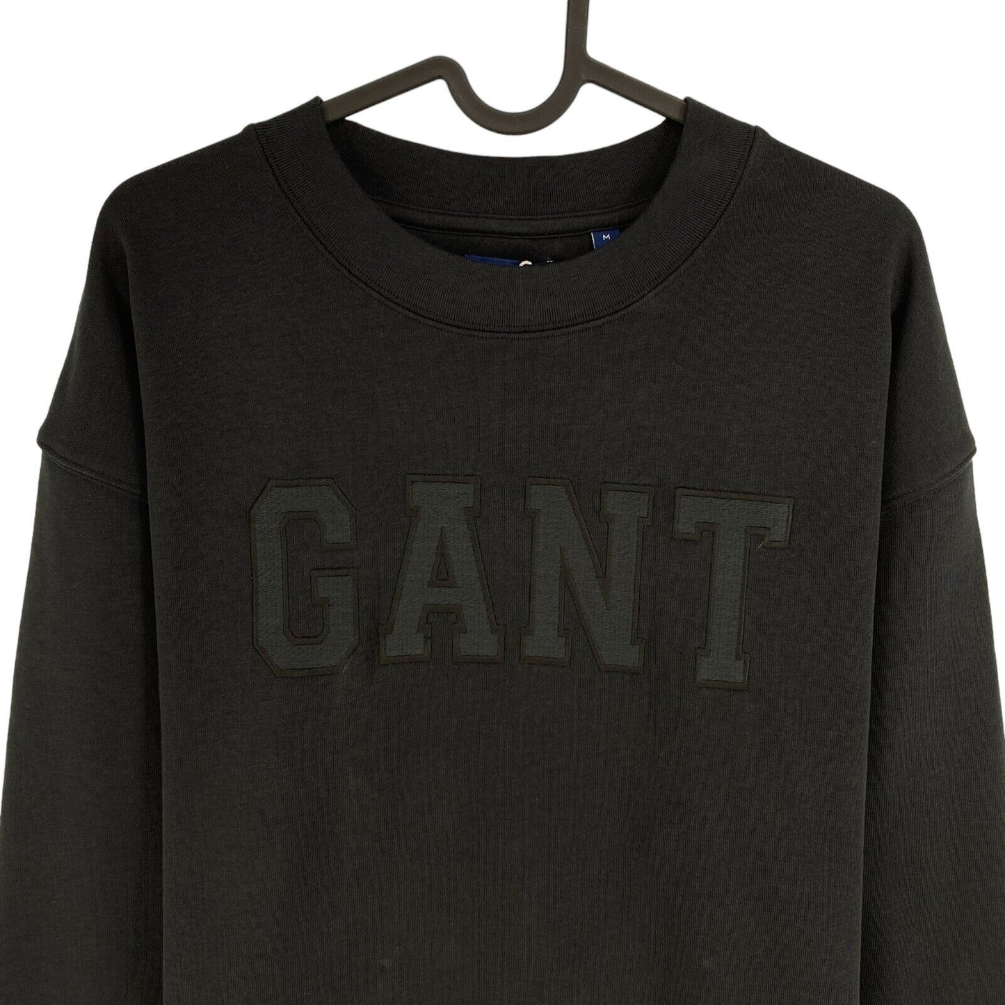 GANT Pullover mit Rundhalsausschnitt und Logo, Schwarz, Größe M