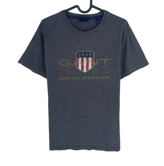 GANT Men Dark Grey Archive Shield Crew Neck Short Sleeves T Shirt Size M