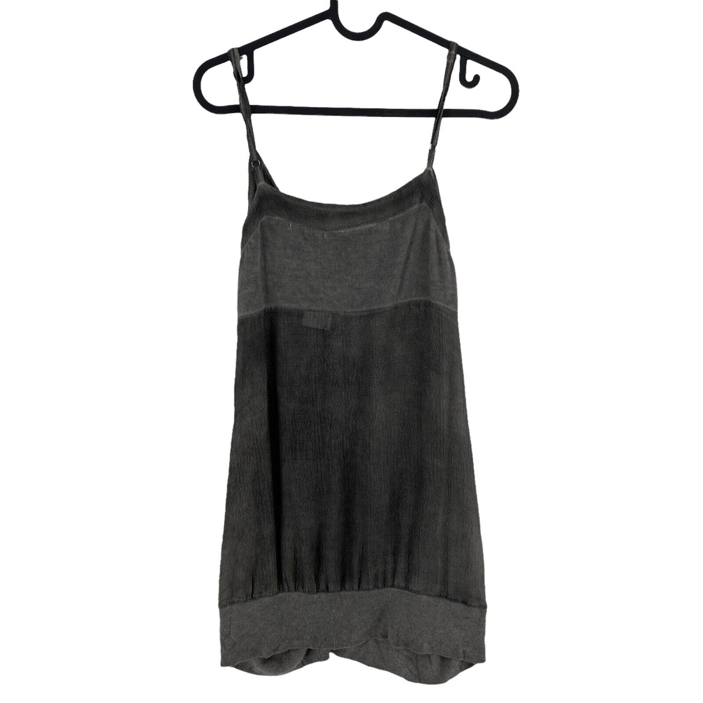 RPR €114 Fairly Dark Grey 100% Silk Sleeveless Tank Top Blouse Size 3 / L