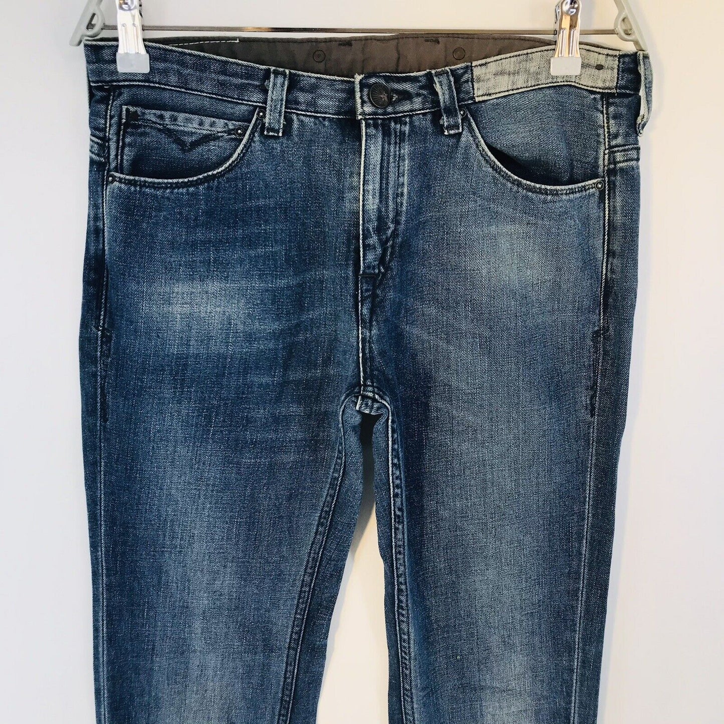 Vintage Levi's Women Blue Regular Straight Fit Linen Blend Jeans Size W29 L34