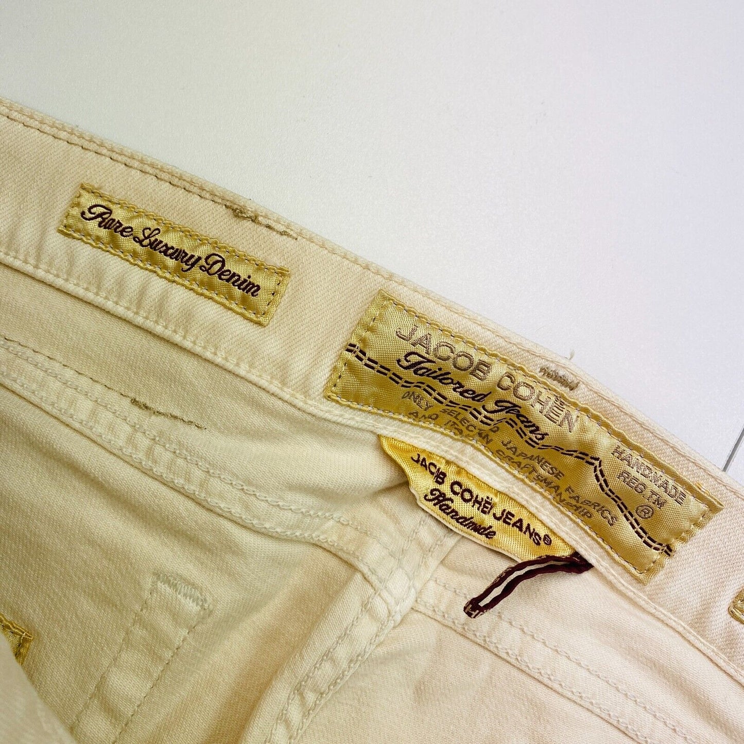 JACOB COHEN Women 711 Beige Slim Jeans Pants W29 L34 Made In Italy