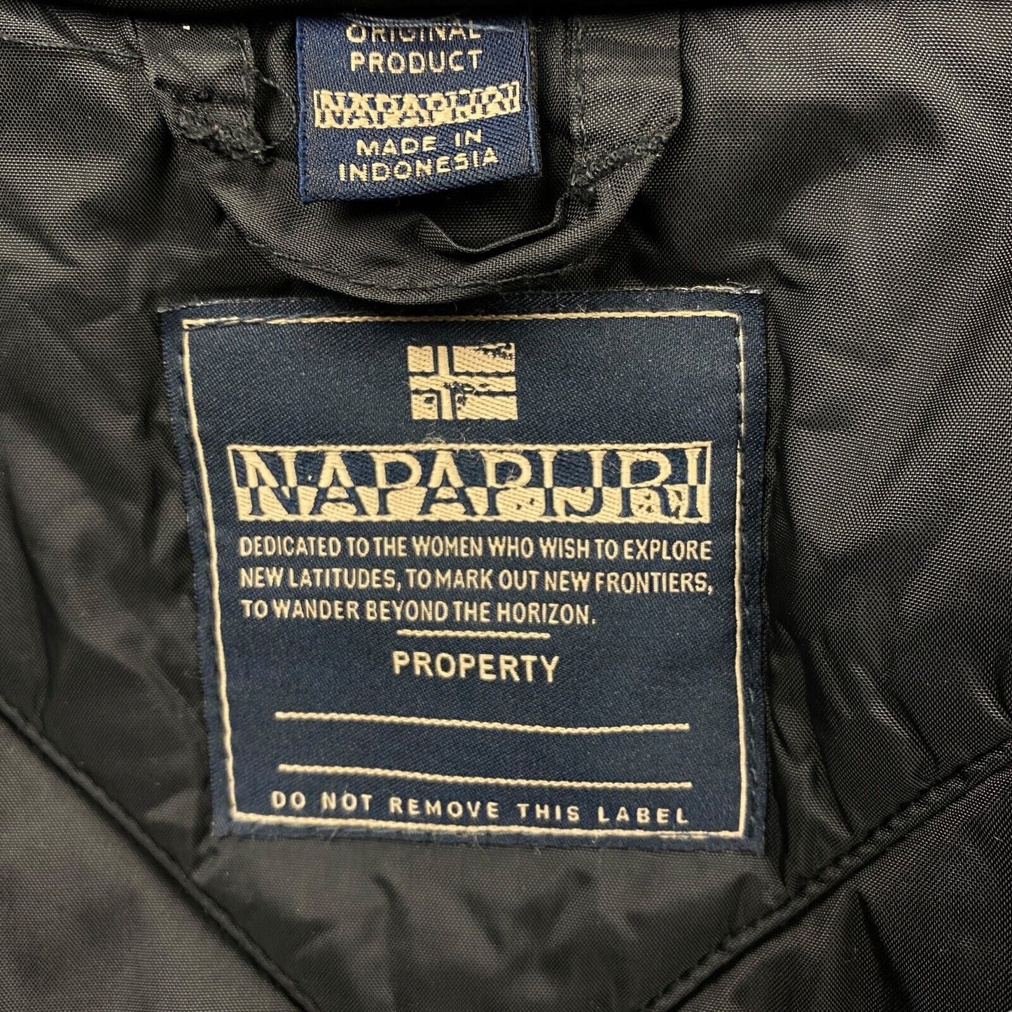 NAPAPIJRI Black Hooded Padded Jacket Coat Size XL