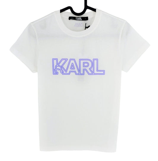 Karl Lagerfeld White Karl SS Crew Neck T Shirt Size XS