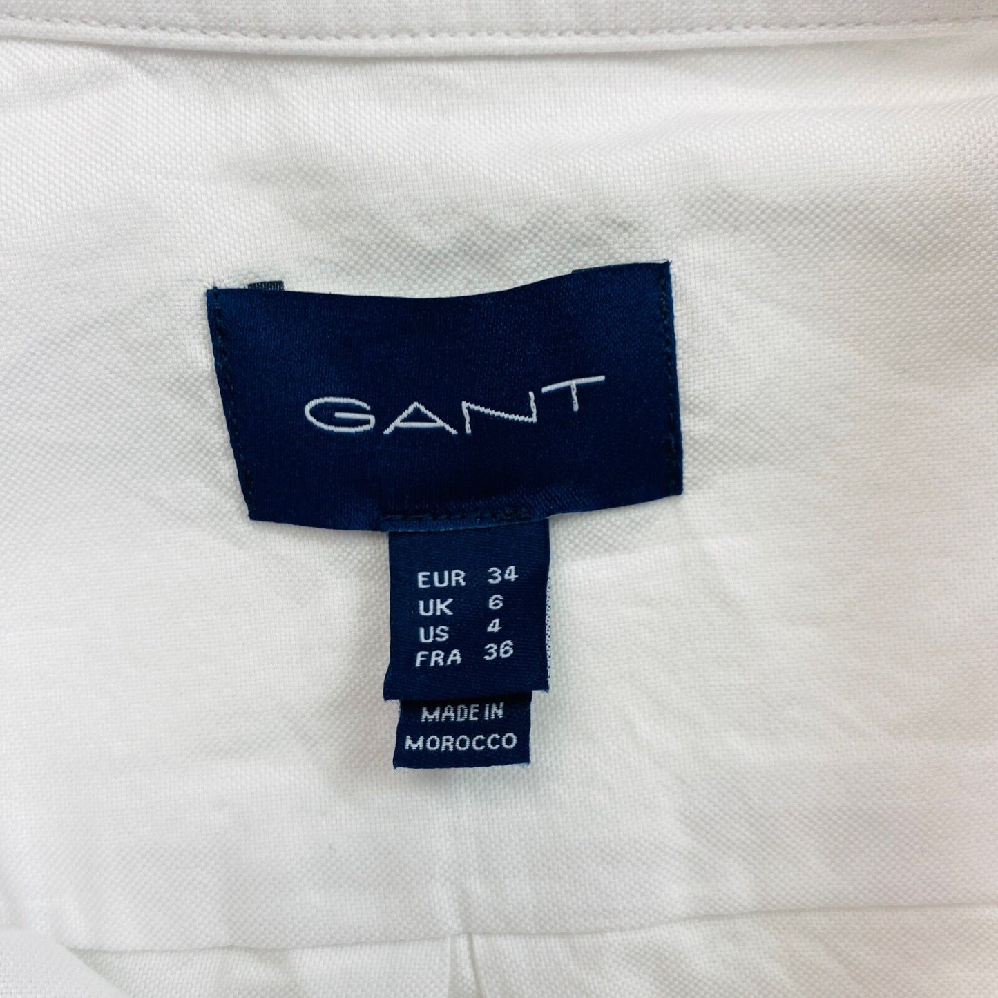 GANT White Regular Oxford Shirt Size EU 34 UK 6 US 4