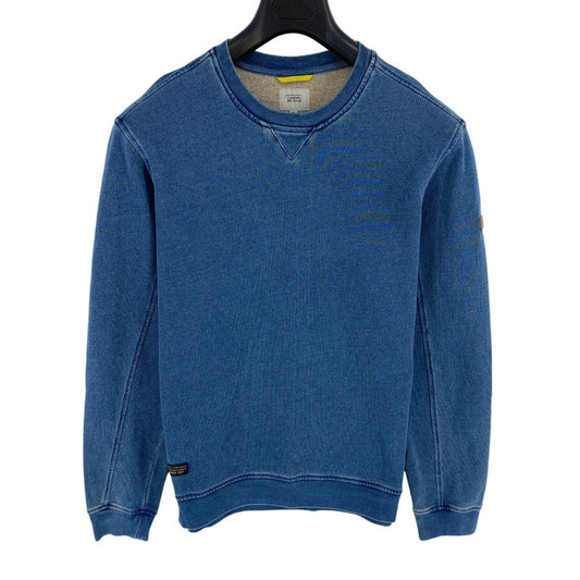 Camel Active Men Dark Blue Indigo Dyed Crew Neck Sweater Jumper Size M