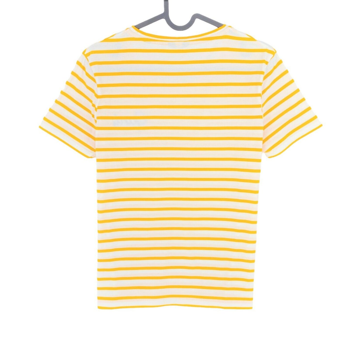 GANT Yellow Striped Crew Neck T Shirt Size M