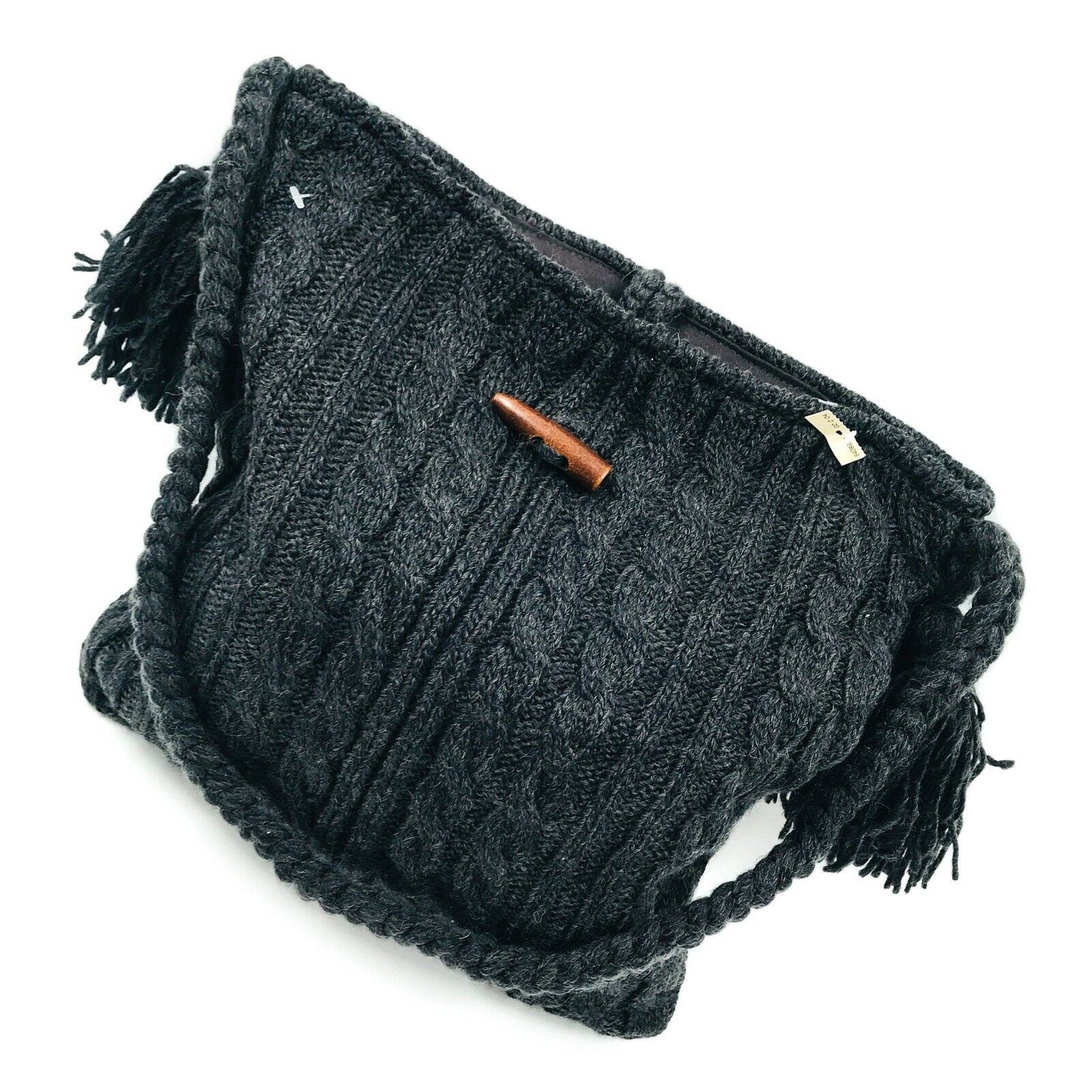 Etam Grey Knitted Shoulder Bag