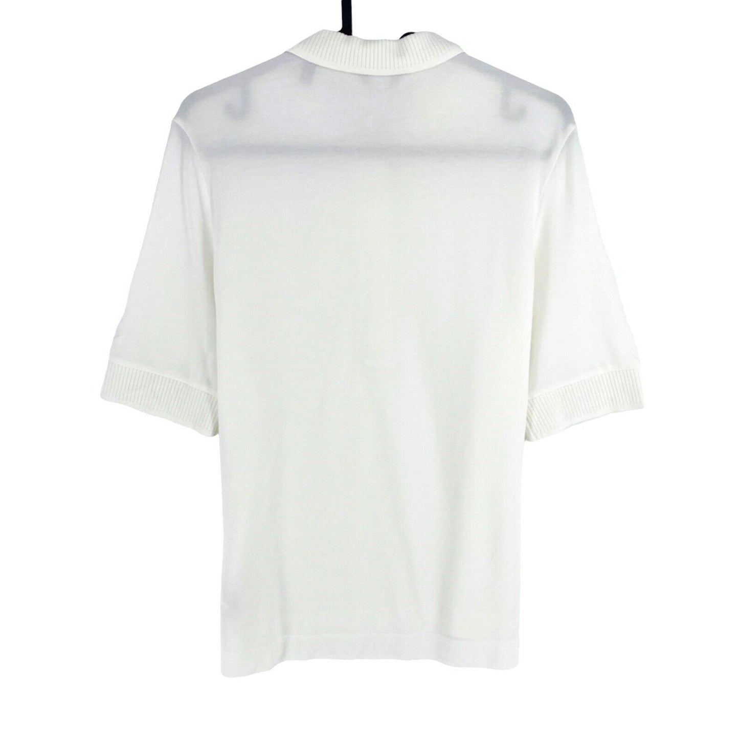 GANT Women White Detail Collar Short Sleeves Polo Shirt Size M