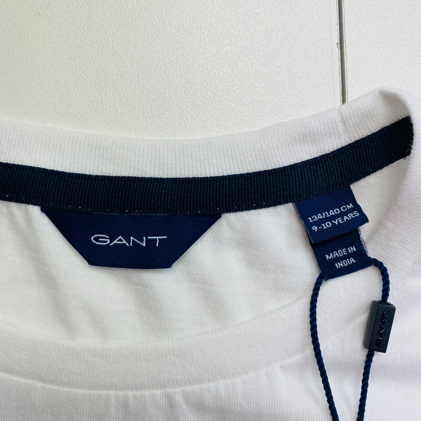 GANT Girls White Crew Neck T Shirt Size 9 - 10 Years 134/140 cm