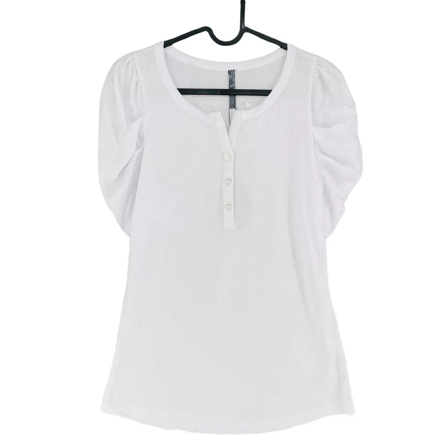 By JOOS White 100% Cotton Round Neck T-Shirt Top Size EU 38 UK 10 US 8