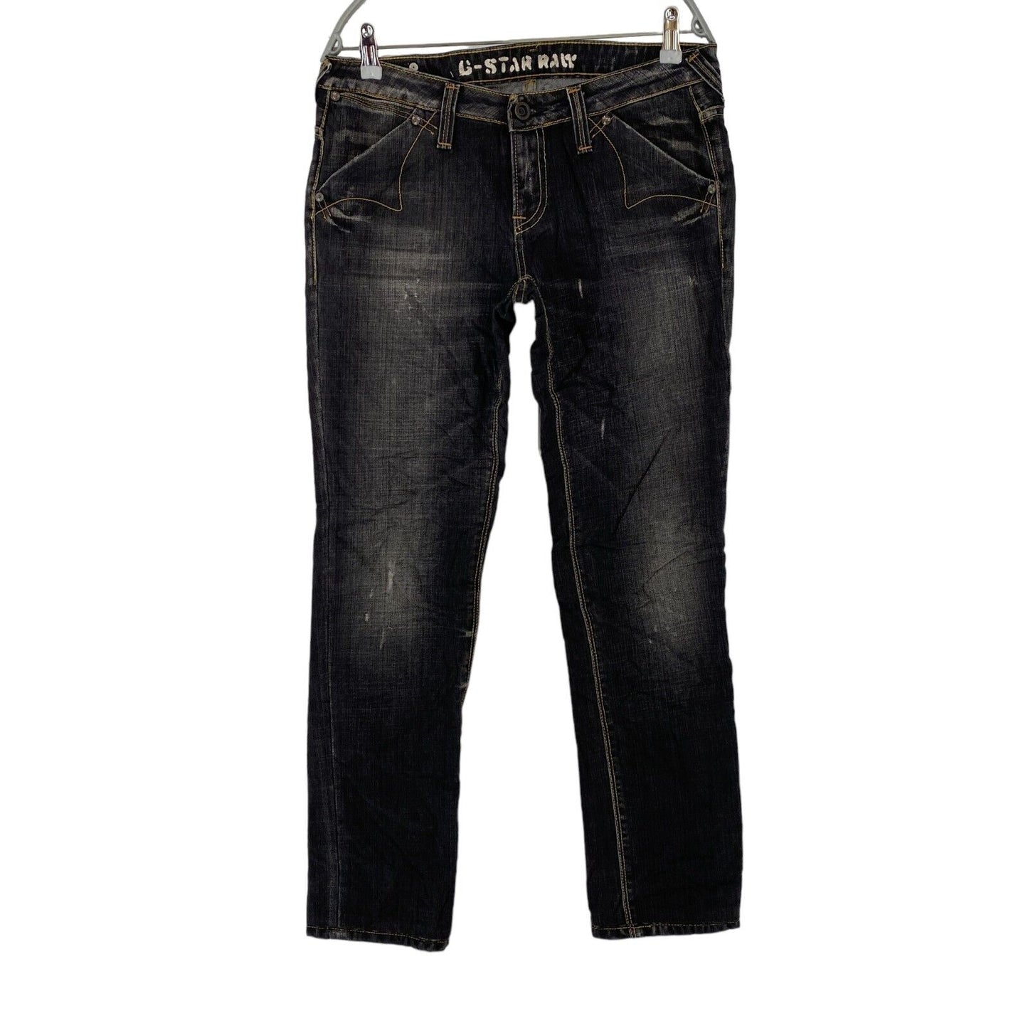 G-STAR LIMIT Femme Jean Slim Gris Foncé Coupe Étroite W30 L32