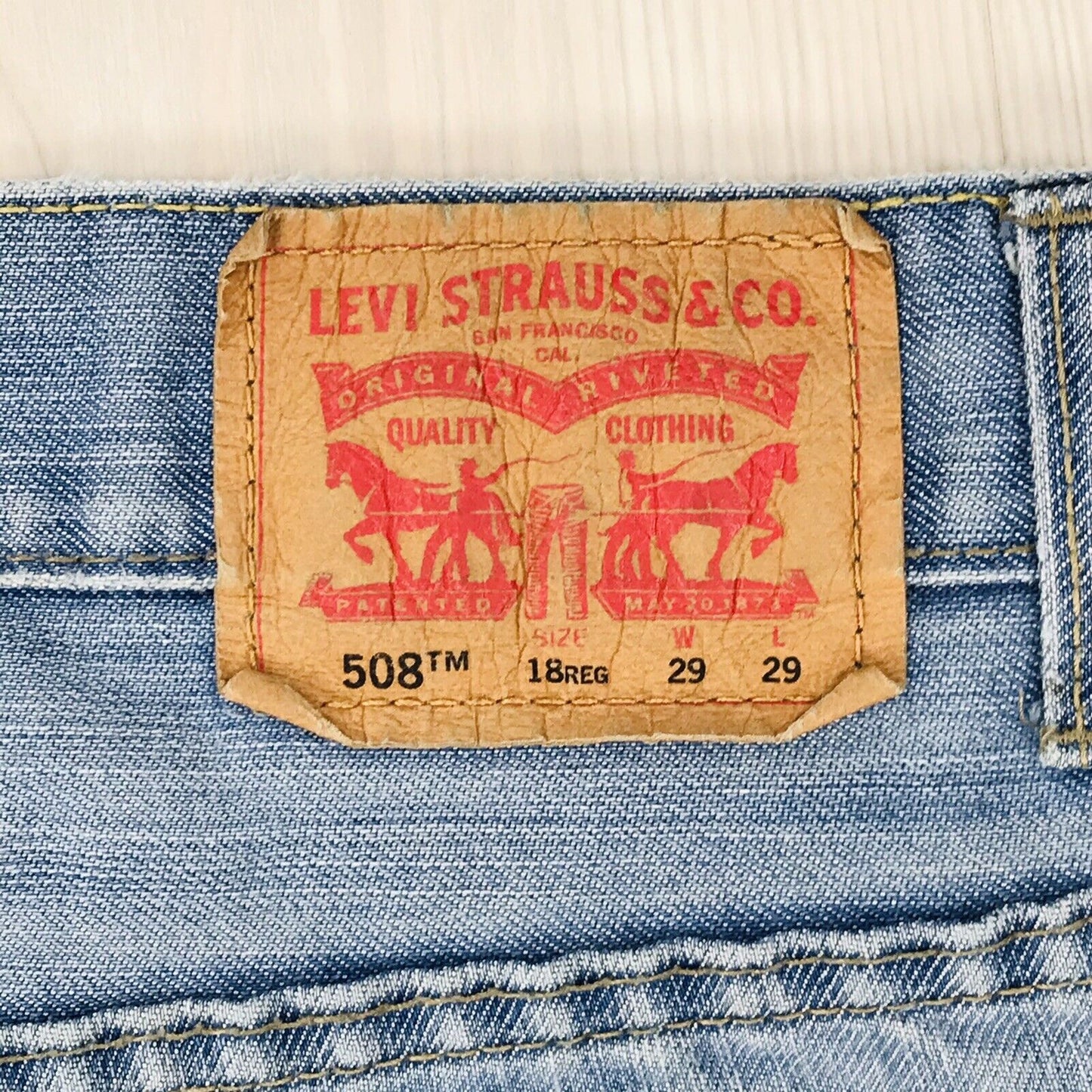 Vintage Levi's 508 Boys Blue Taper Fit Jeans 18 Reg / W29 L29