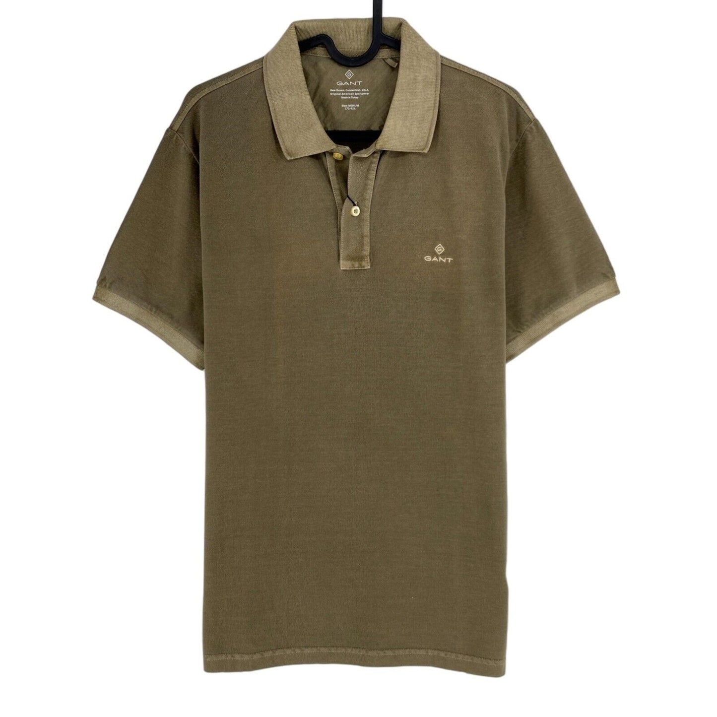 GANT Dark Green Sun Faded Pique Rugger Polo Shirt Size M