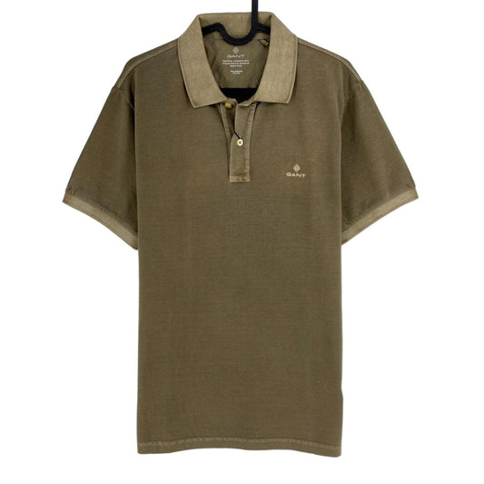 GANT Polo Pique Rugger délavé au soleil vert foncé taille M