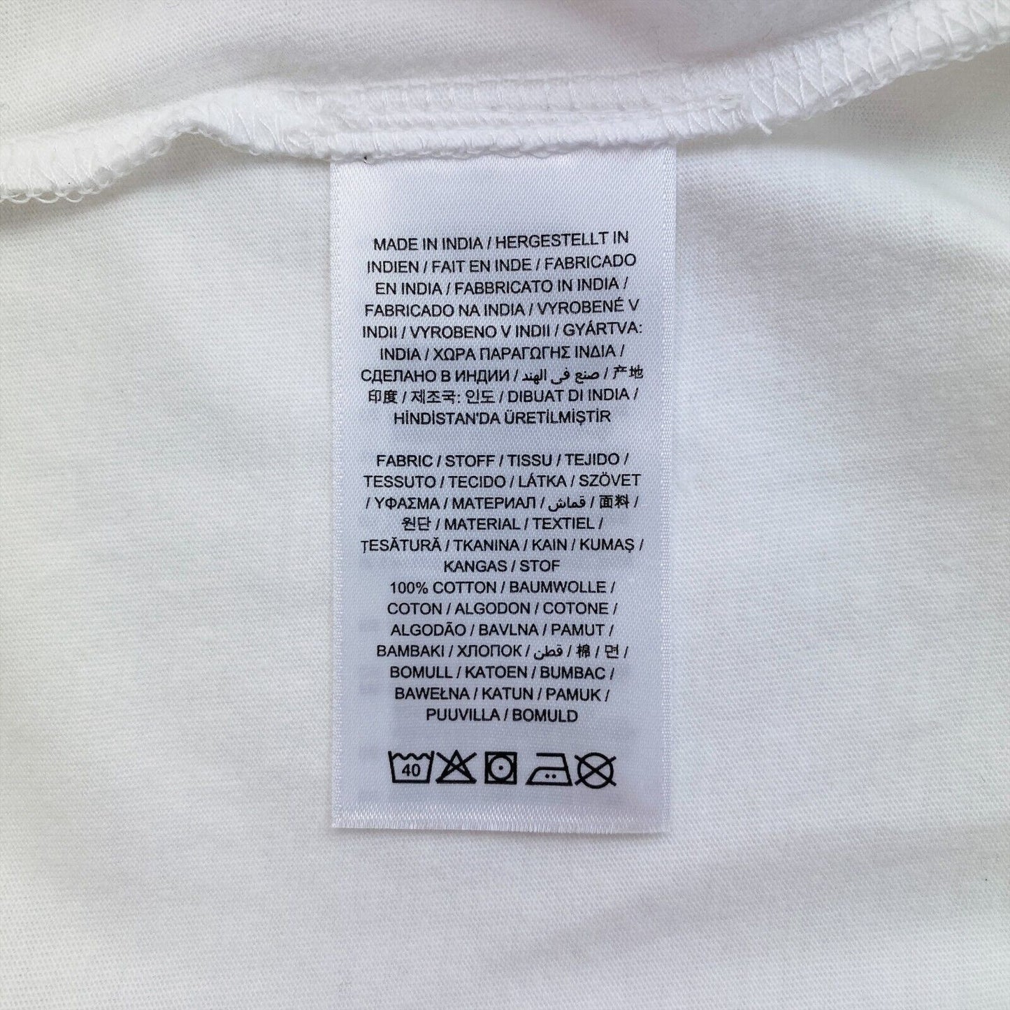 GANT White Lock Up Crew Neck T Shirt Size M