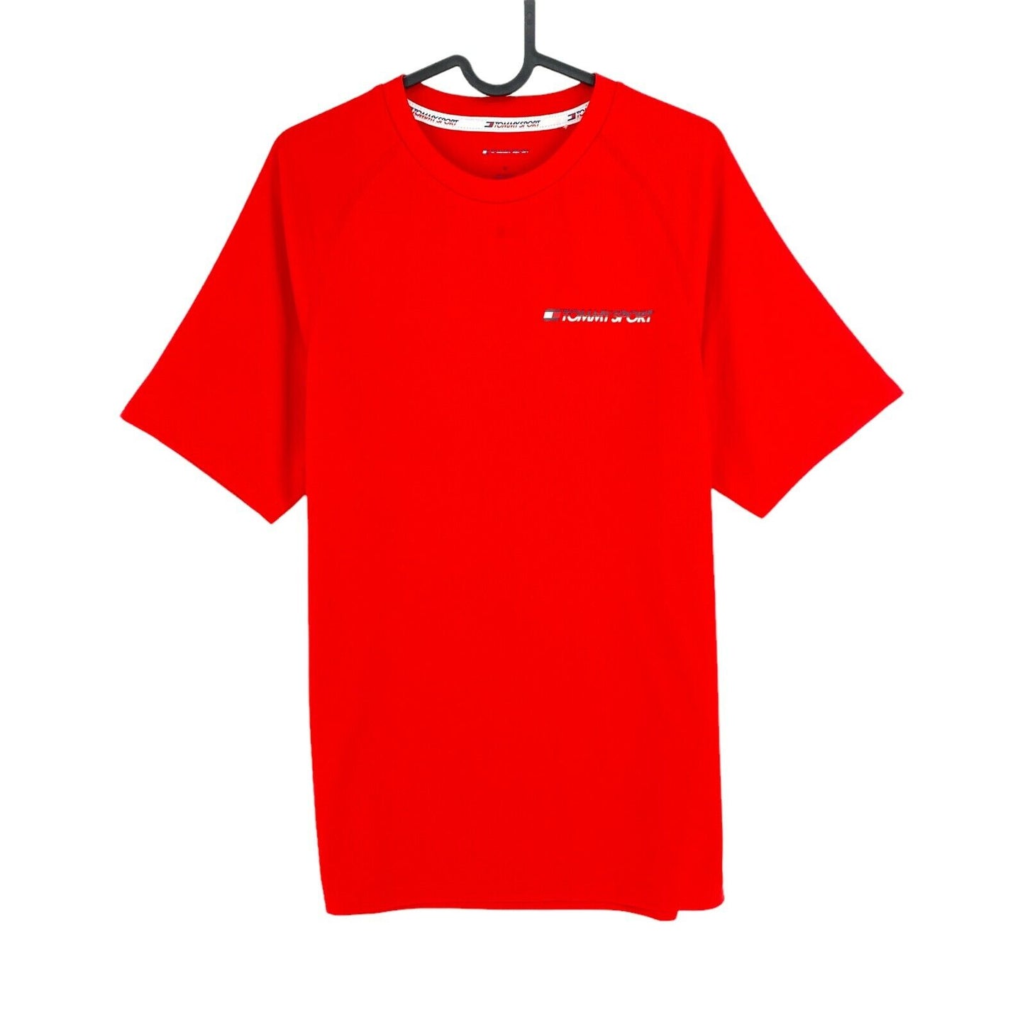 TOMMY HILFIGER Sport Rotes T-Shirt mit Rundhalsausschnitt, Größe M