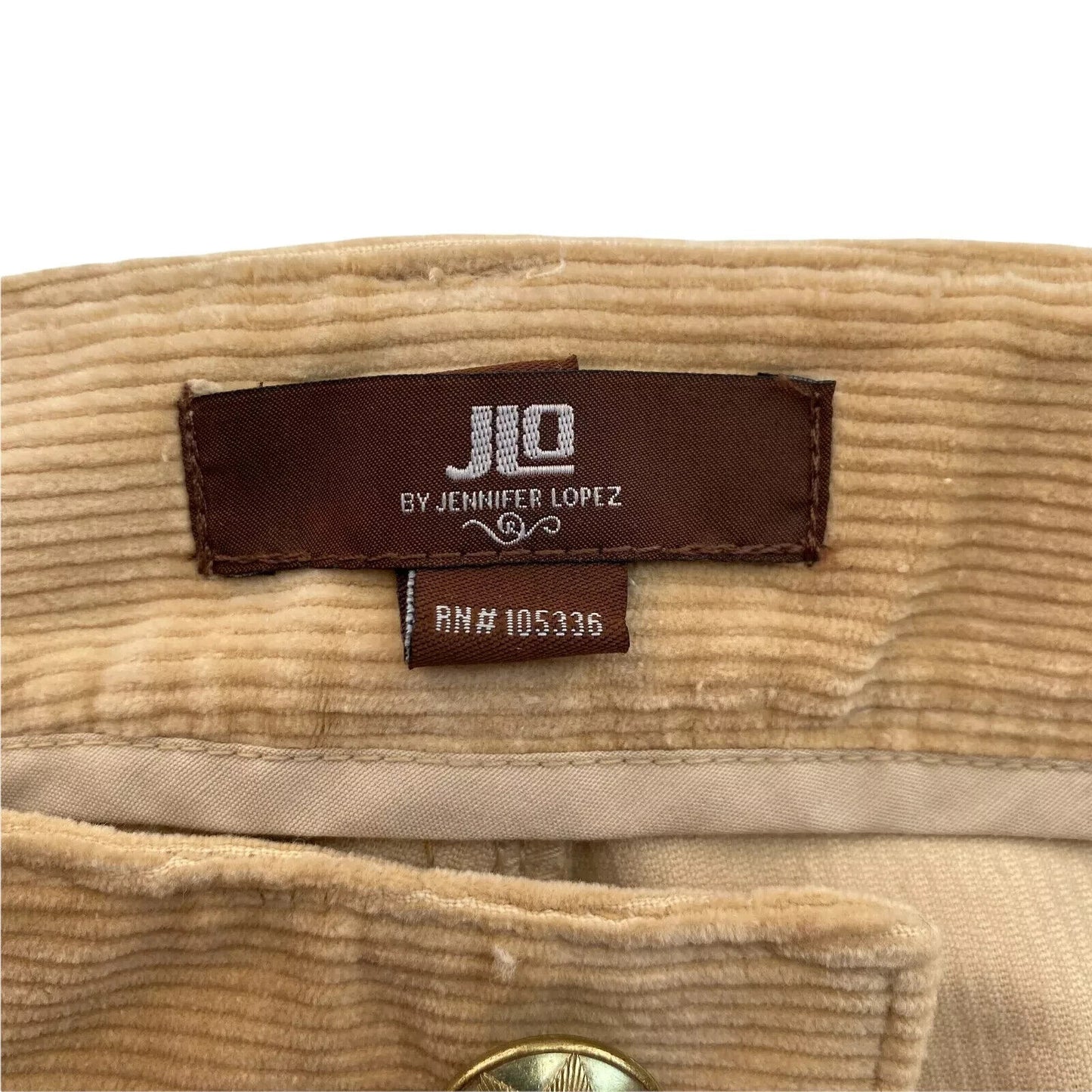 JLO By Jennifer Lopez Women Light Brown Corduroy Skinny Fit Jeans Size W27 UK 8