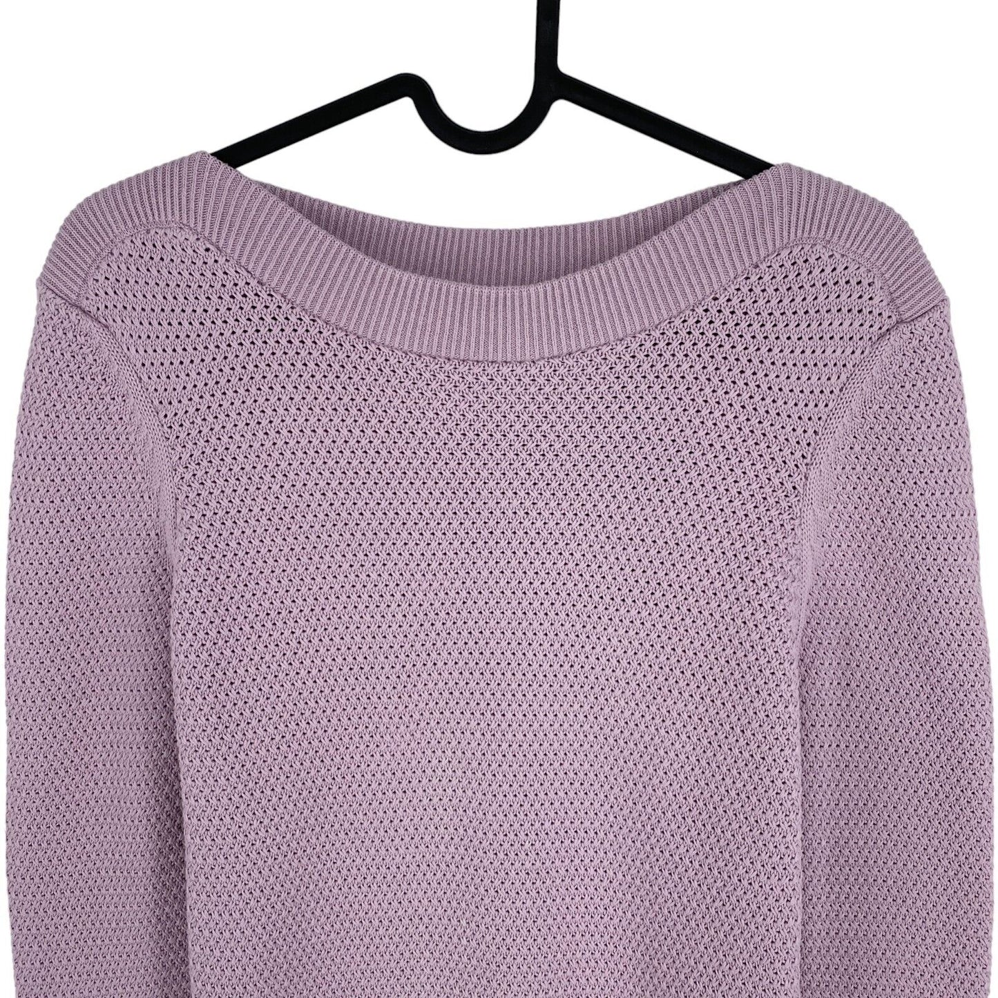 GANT Purple Cotton Texture Boat Neck Jumper Pull Taille XS