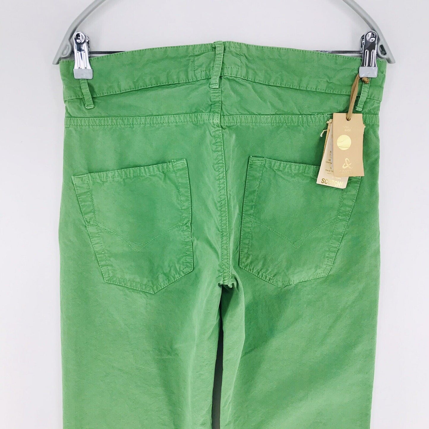 SCOTCH & SODA Green Regular Straight Fit Chino Pants Trousers S W30 / M W32