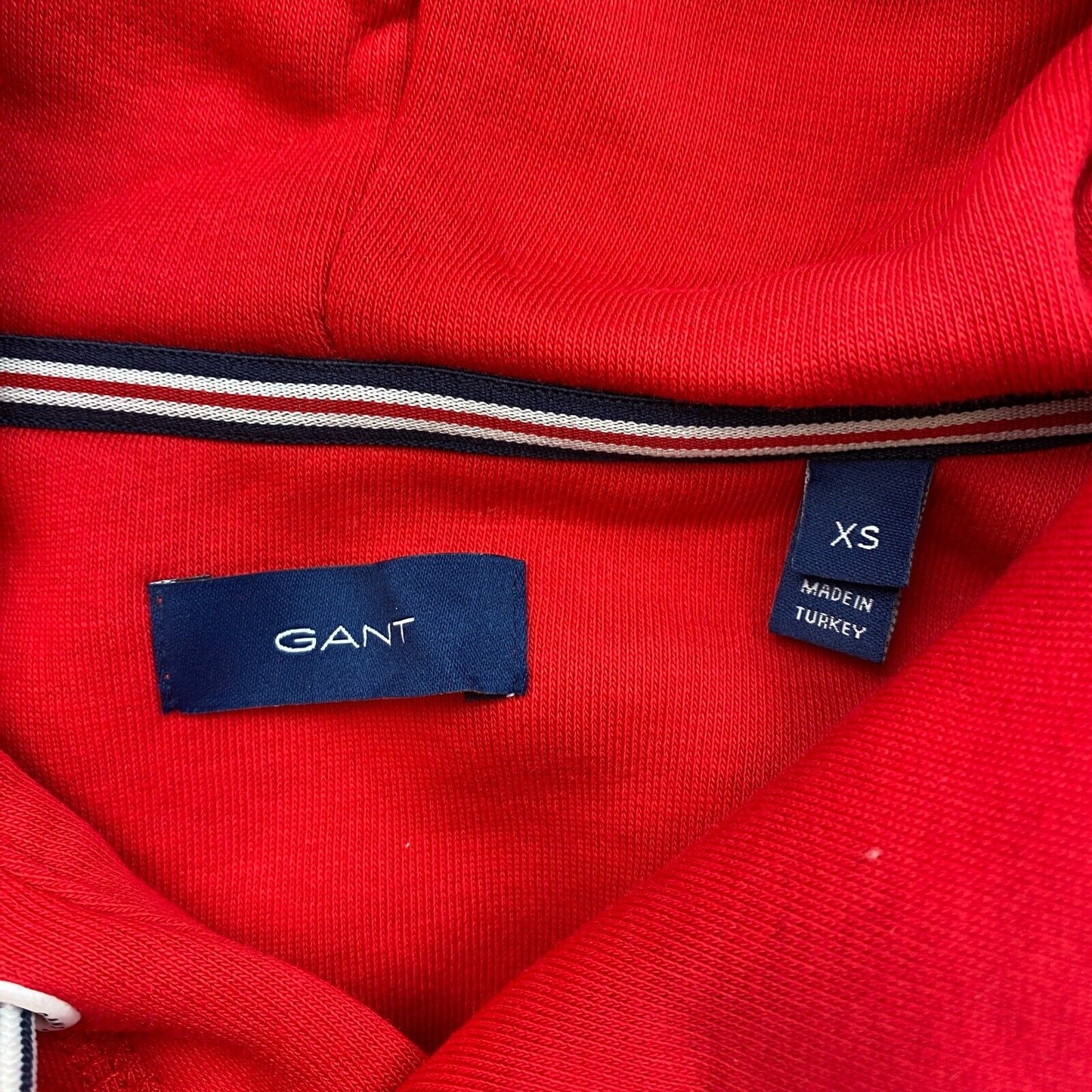 GANT Red Medium Retro Shield Hoodie Sweater Pullover Size XS