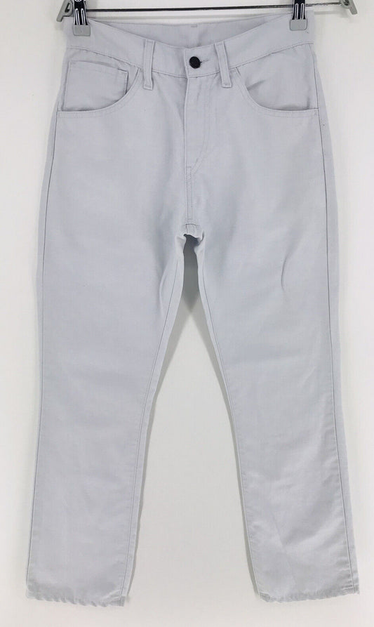 Vintage Levi's 525 White Regular Fit Linen Blend Trousers W29 L32 Made In Italy