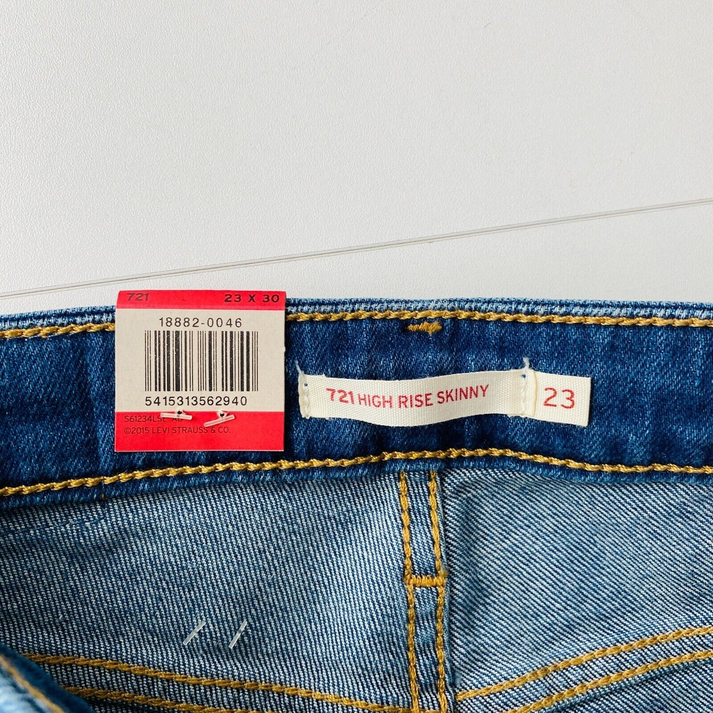 Levi's 721 Women Teens Blue High Rise Skinny Fit Jeans W23 L30