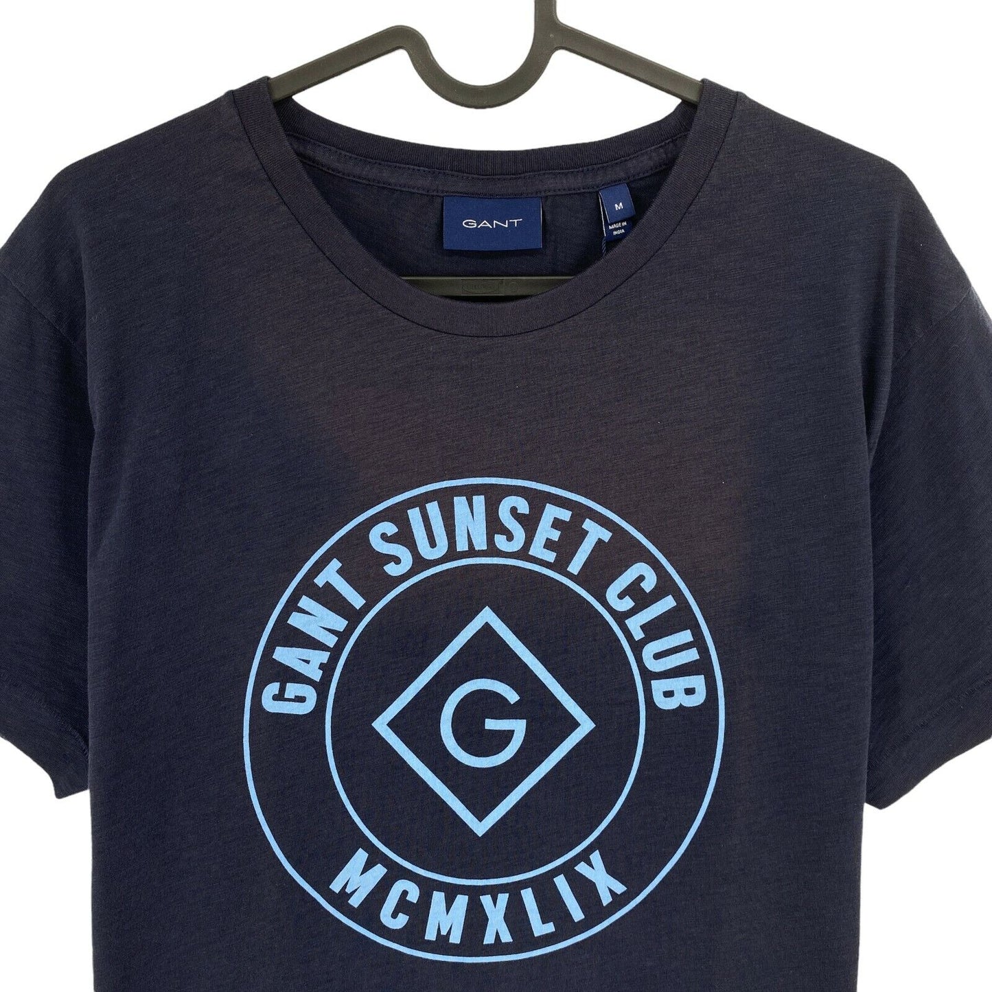 GANT Navy Blue Sunset Club Crew Neck T Shirt Size M