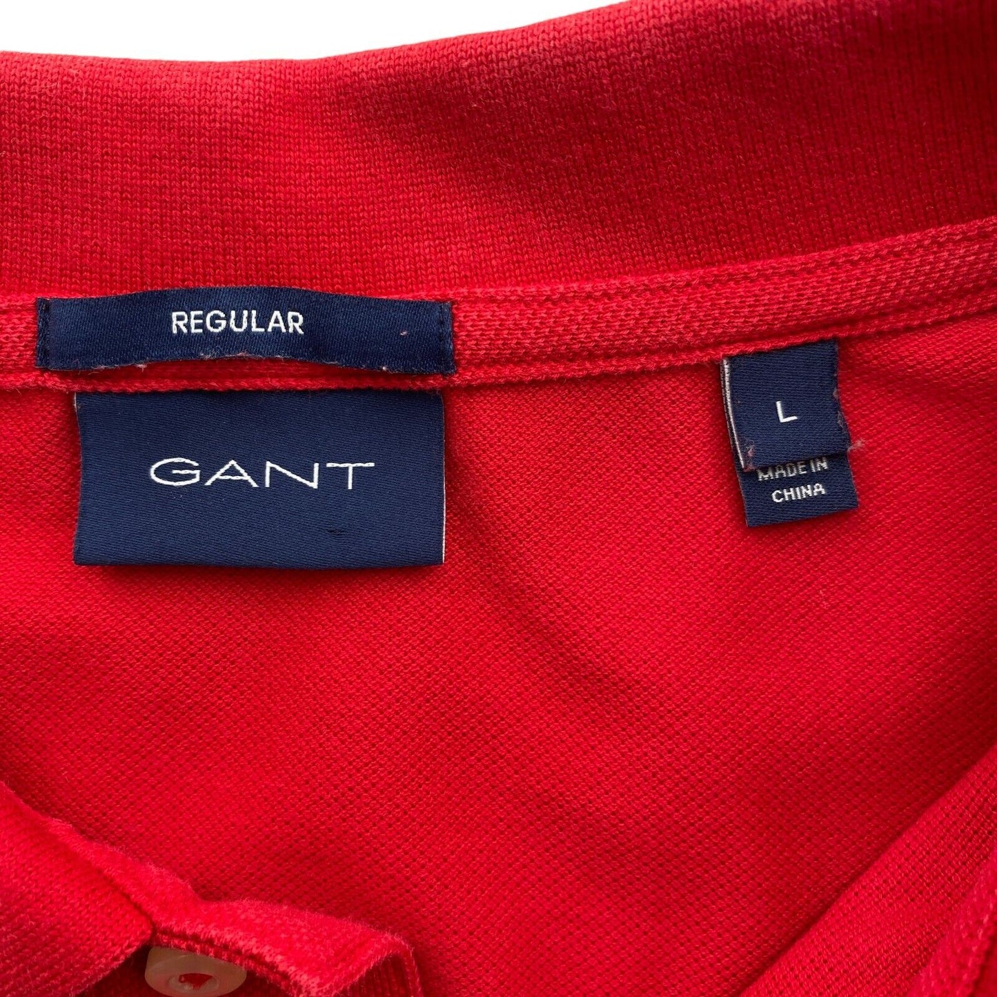 GANT Red Original Pique Rugger Polo Shirt Size L