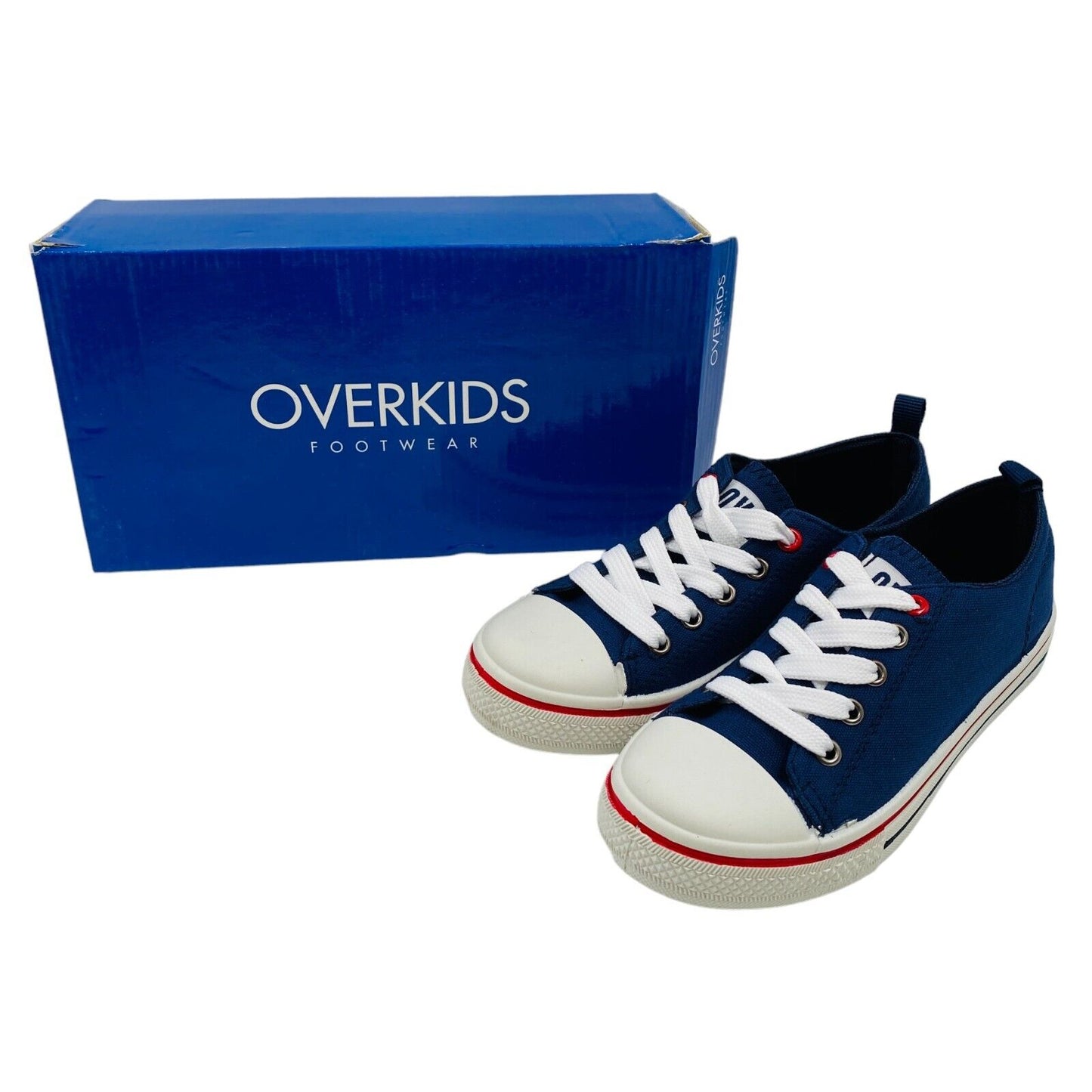 OVERKIDS Navy Blue Low Top Sneakers Trainers Size EU 35 UK 2 US 5