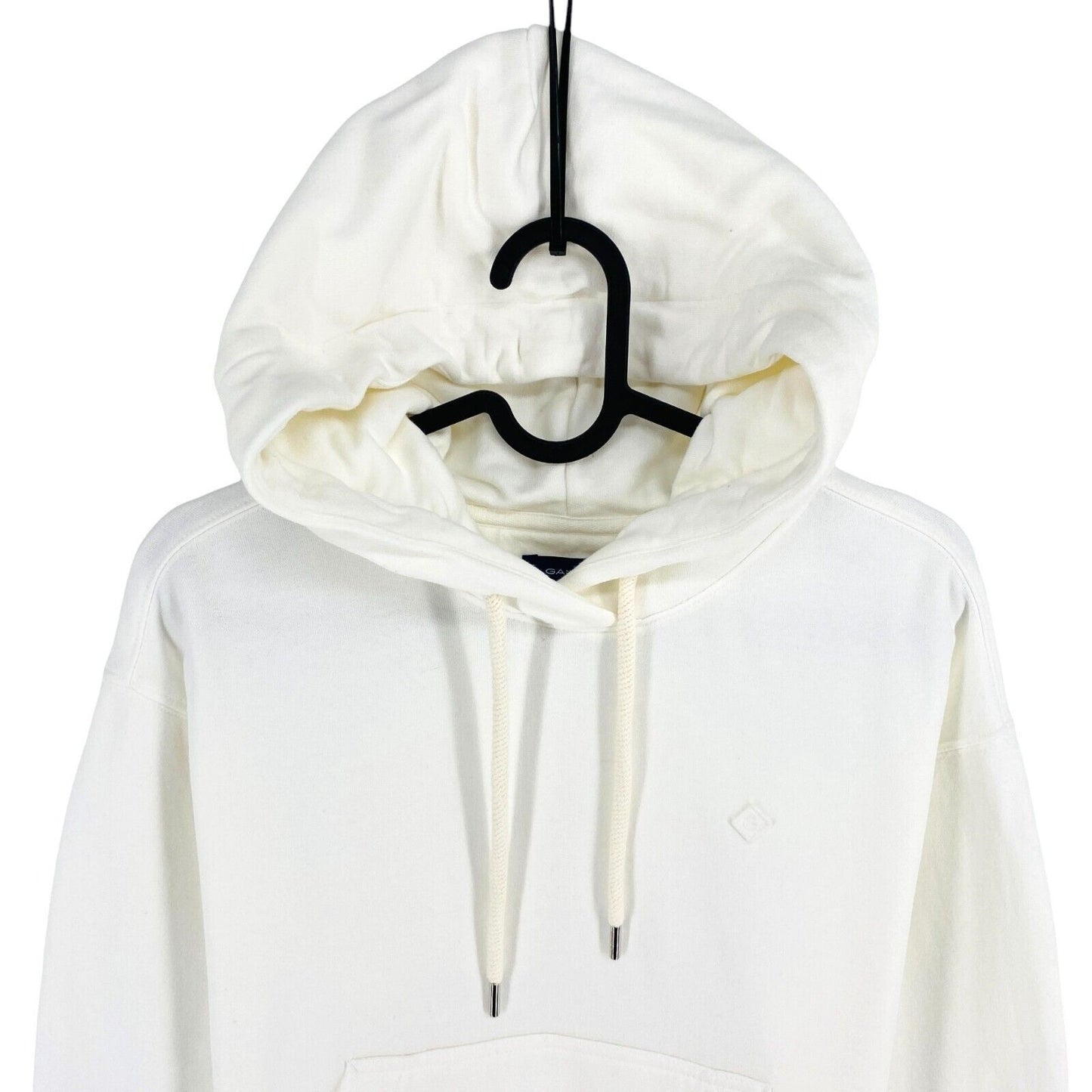 GANT Women White Icon G Essential Hoodie Jumper Sweater Size XS