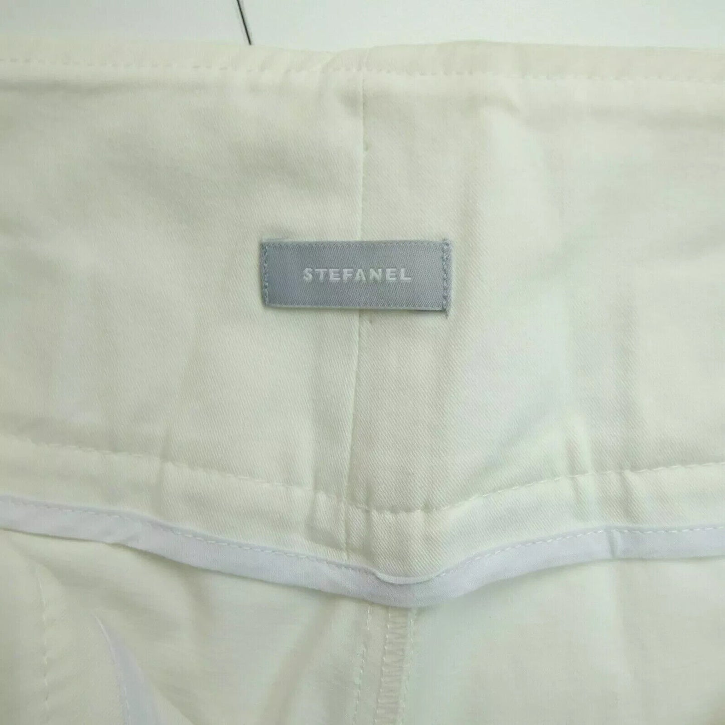 STEFANEL Women White Stretch Chino Capri Pants Trousers Size EU 40 IT 44 W31