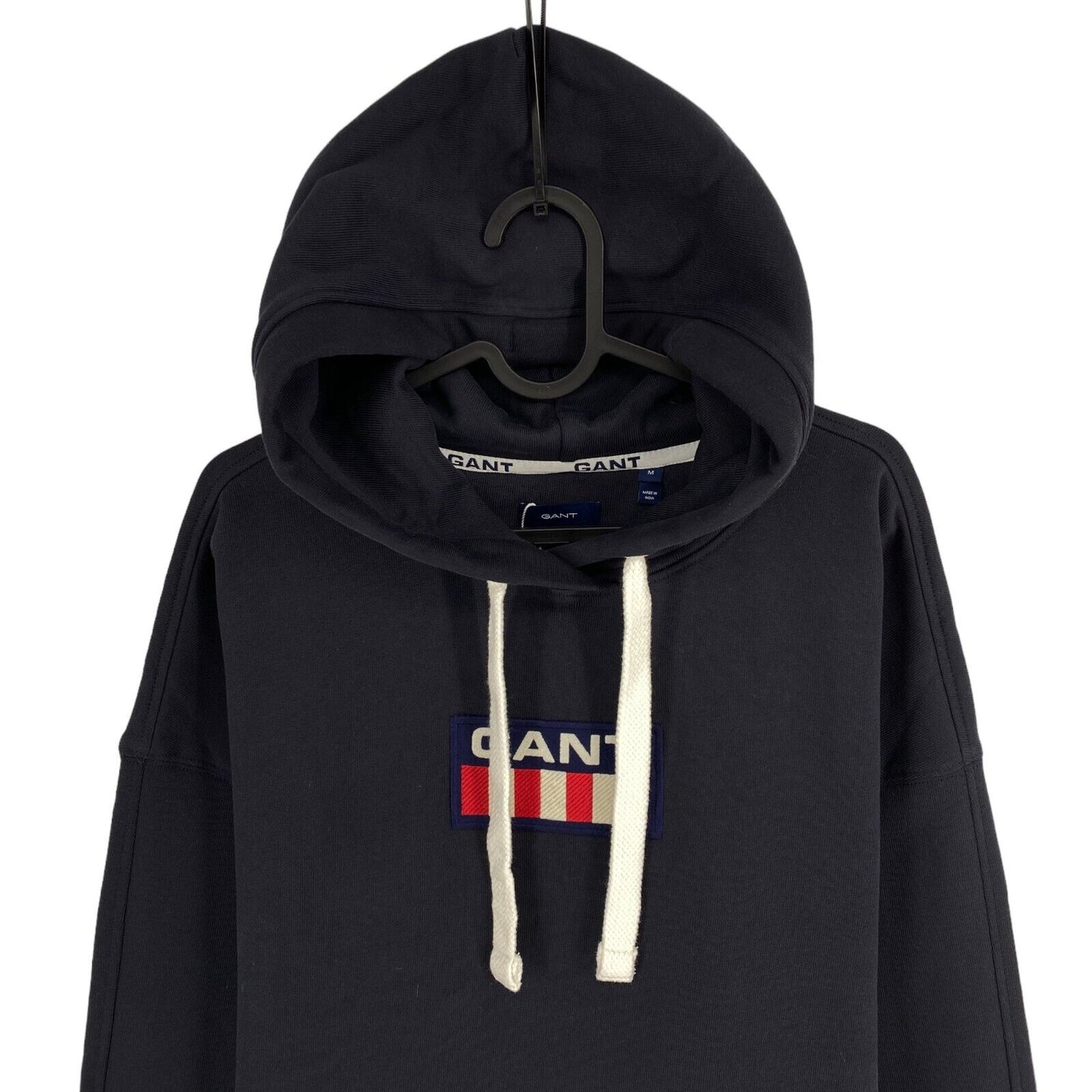 GANT Marineblauer Kapuzenpullover mit Logo, Größe M