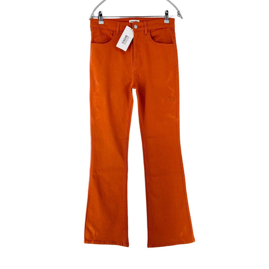 CACHE CACHE Women Orange Regular Bootcut Fit Jeans Size EUR 40 W28