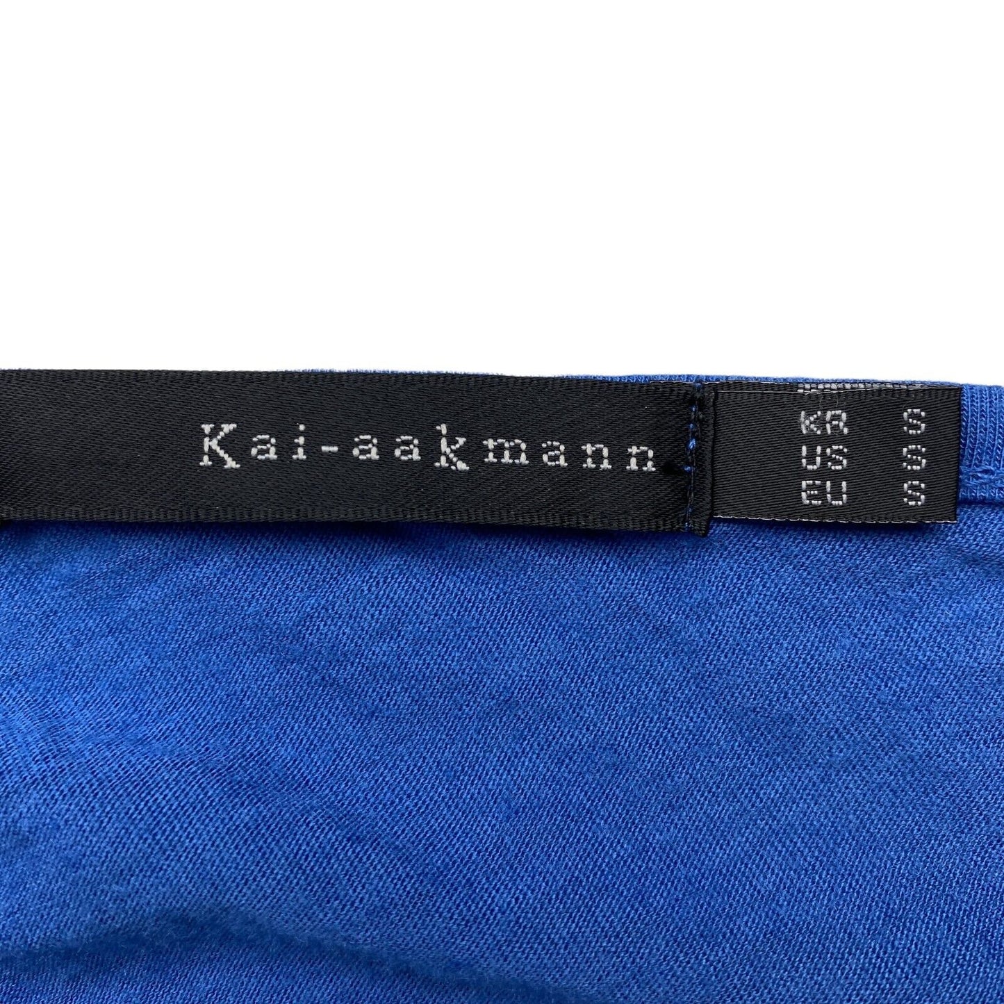 Kai-aakmann Marineblaues ärmelloses Tanktop aus Jersey mit Rundhalsausschnitt, Größe S