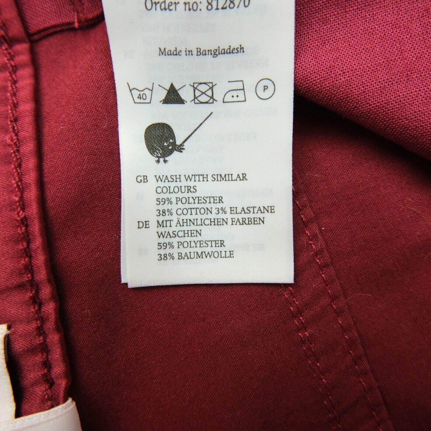 MONKI Damen Jeggings-Hose in Skinny-Fit, Rot, Größe M