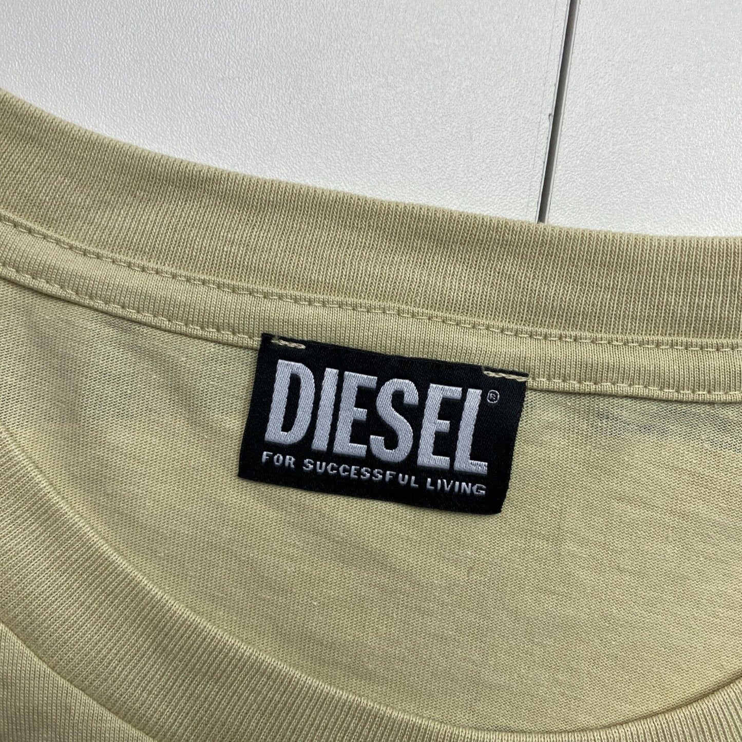 DIESEL Men Dark Beige T-JUST-D-MOON Crew Neck Short Sleeve T-Shirt Size 3XL XXXL