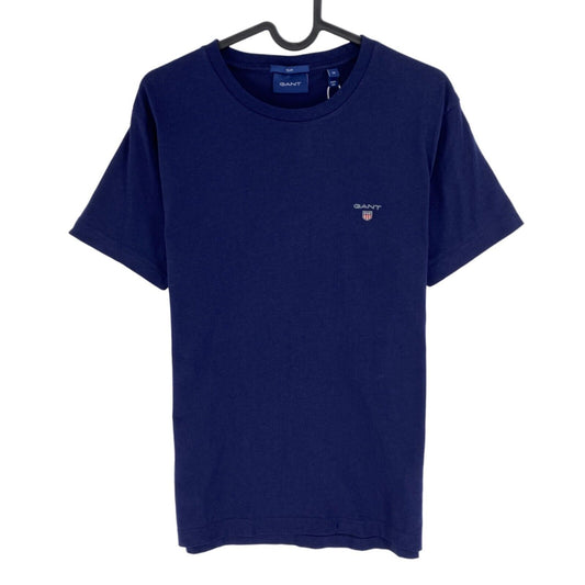 GANT Men Navy Blue Original Slim Fit Crew Neck Short Sleeves T Shirt Size M