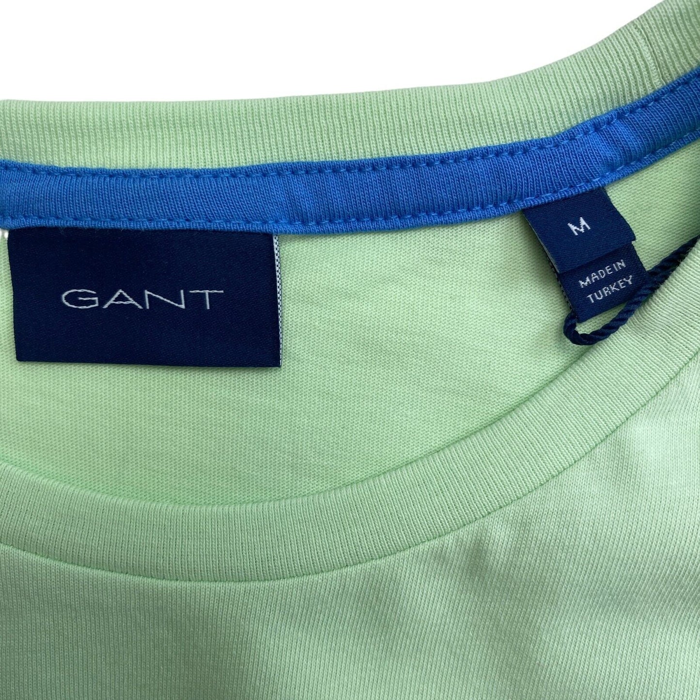 GANT Green Contrast Logo Crew Neck T Shirt Size M