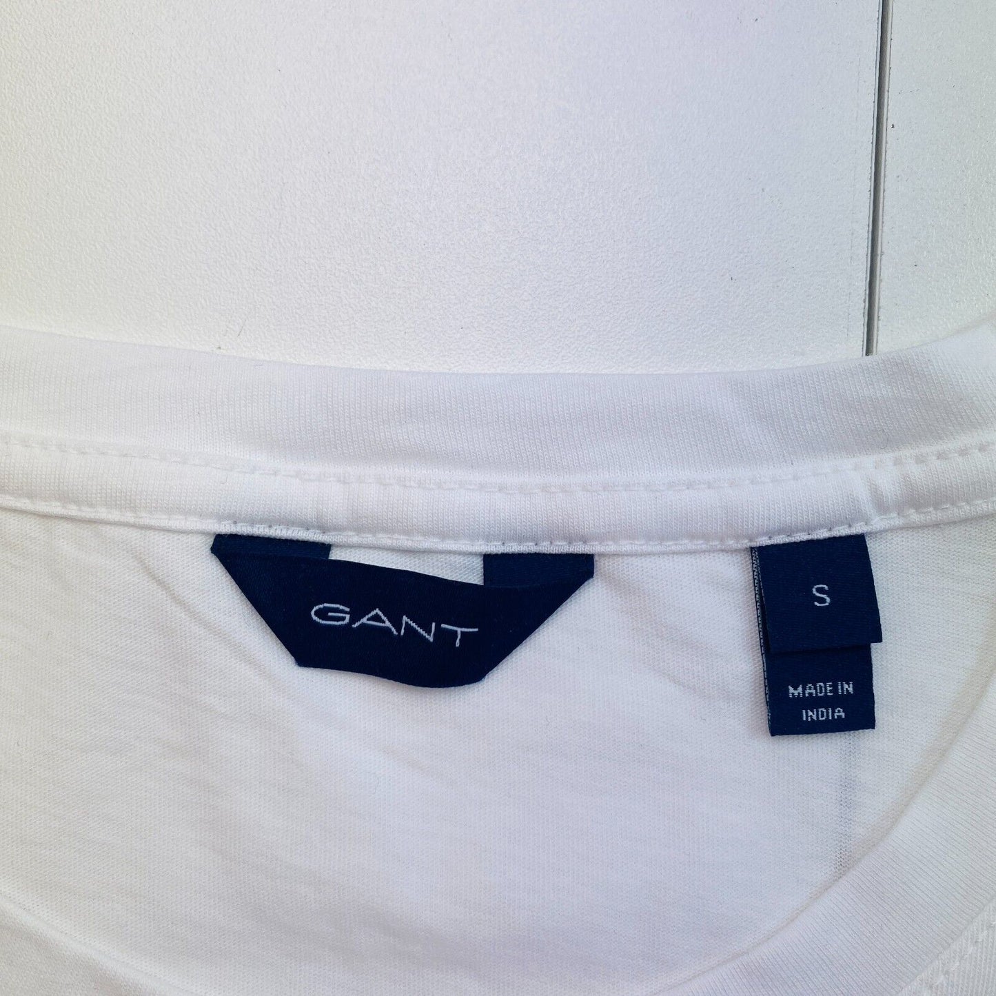 GANT Women White Original Crew Neck Short Sleeve T Shirt Size S