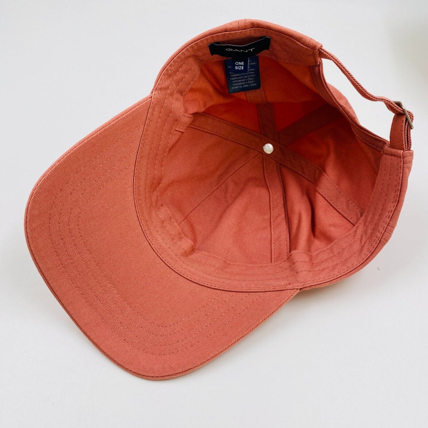 GANT Orange Women Logo Cotton Twill Baseball Cap Hat One Size