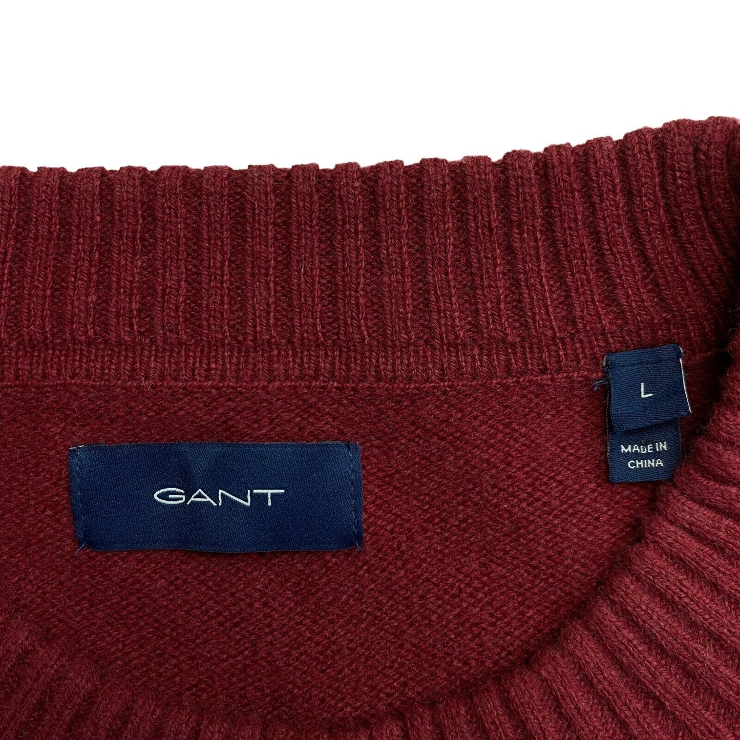 GANT Purple 100% Wool Crew Neck Sweater Jumper Size L