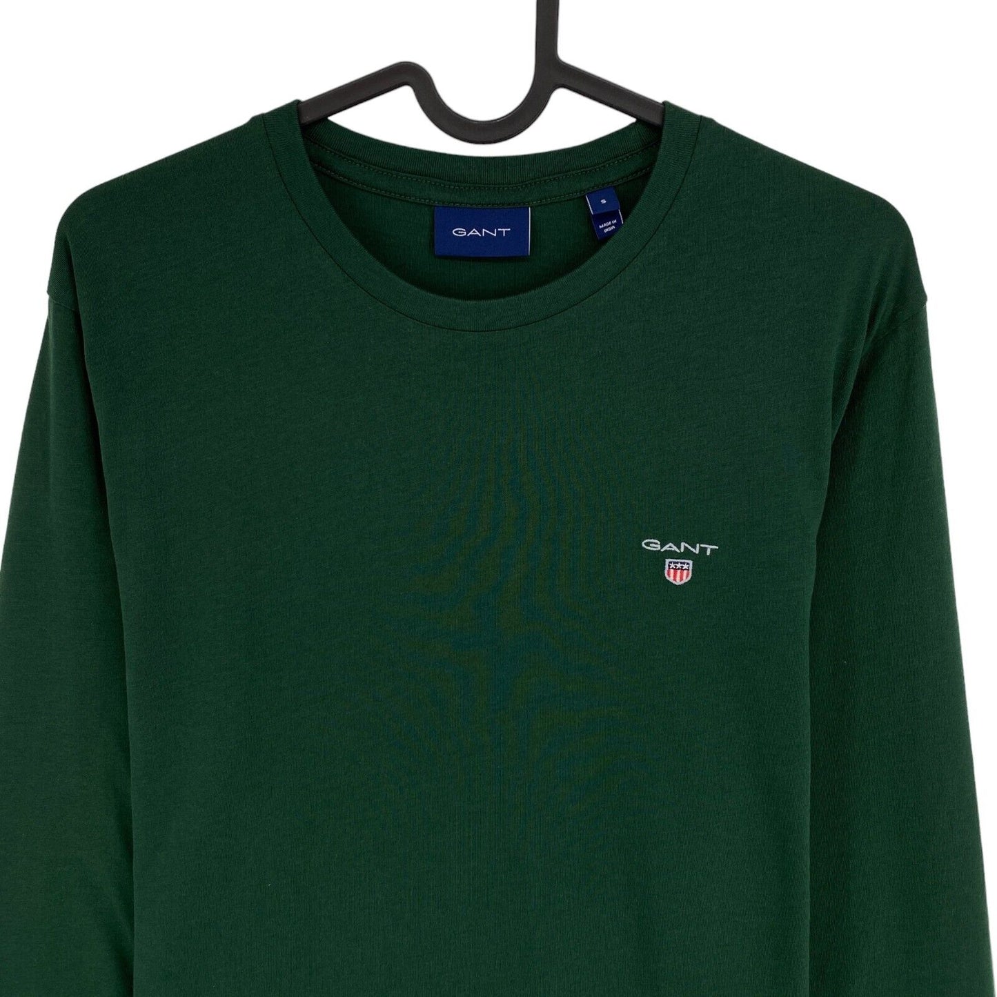 GANT Dark Green Original Crew Neck Long Sleeves T Shirt Size S