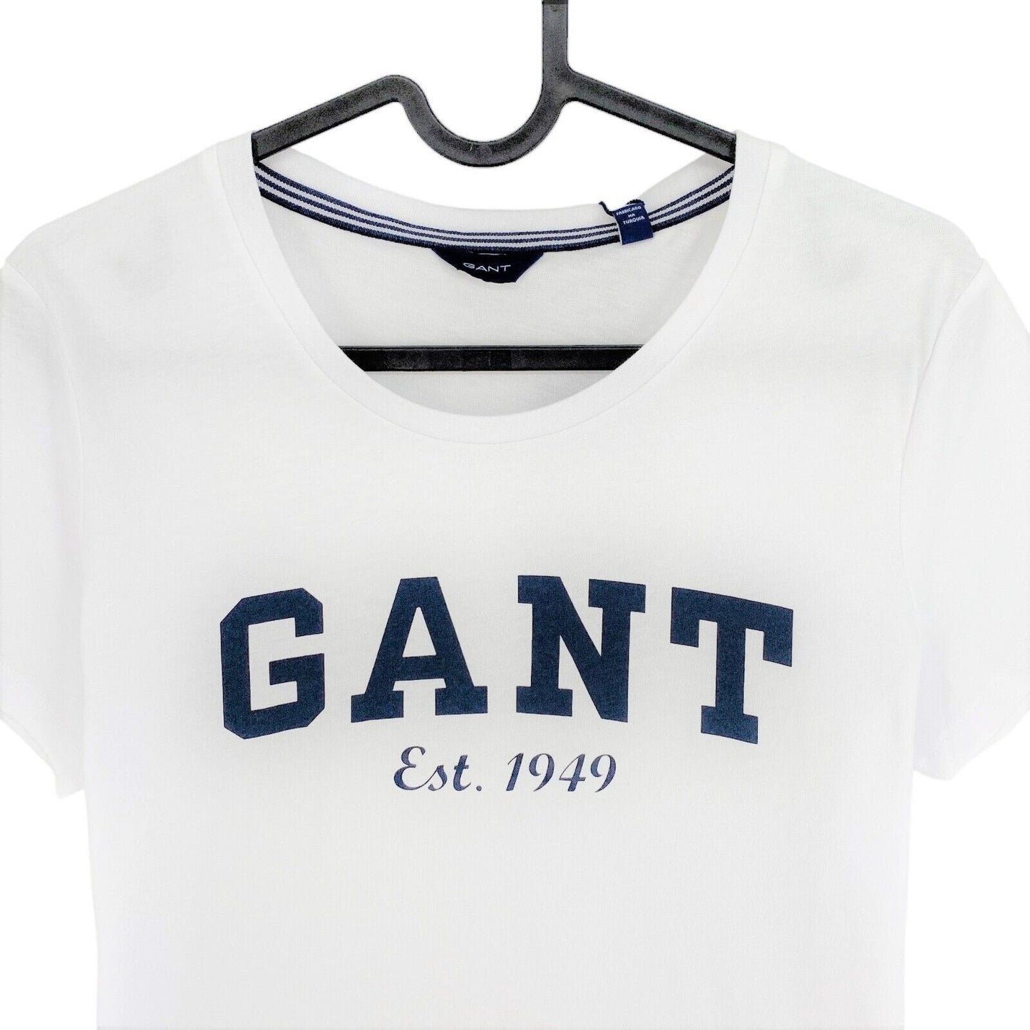 GANT White Logo Crew Neck T Shirt Size M