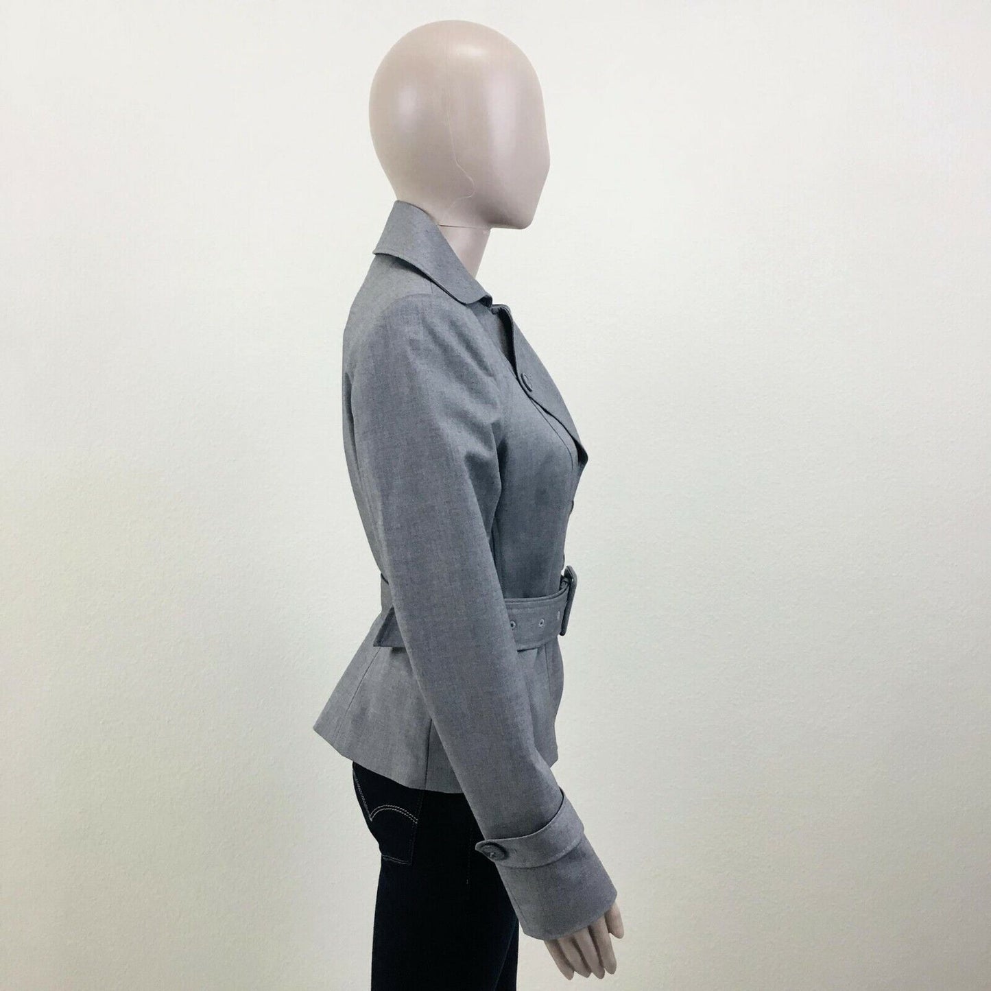 STOCKH LM Grey Belted Formal Blazer Jacket Size EUR 36 US 6 UK 8 Small