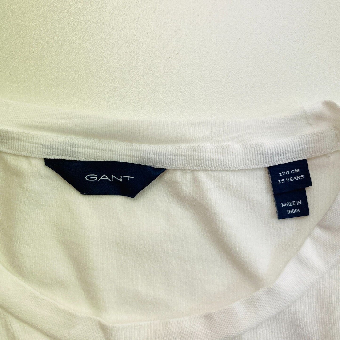 GANT Girls White Logo Crew Neck T Shirt Size 15 Years 170 cm