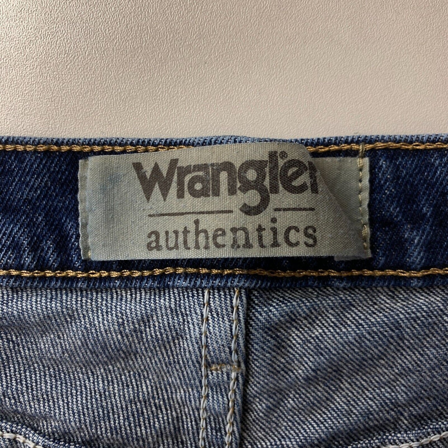 Vintage Wrangler AUTHENTICS Dark Blue Regular Straight Fit Jeans W38 L34